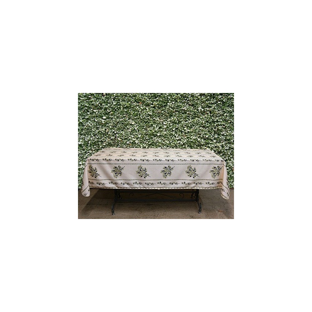 Nappe Anti Tache Provençale Polyester Olivou Vert