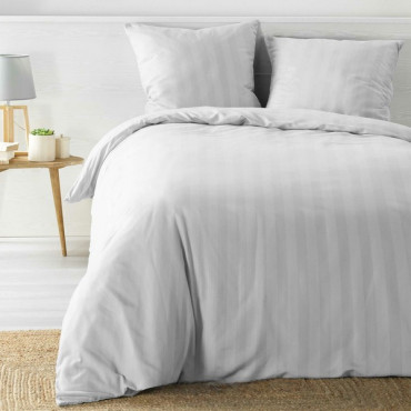Parure de Lit - Cléo UNI Housse de Couette 240 x 220 cm + Taies d'Oreiller