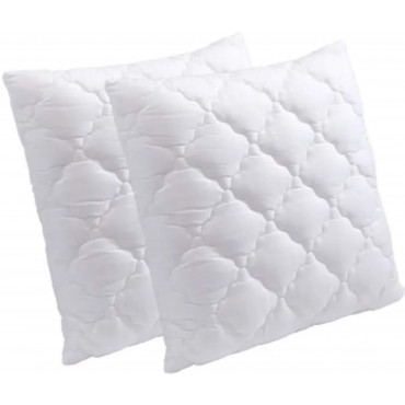 Lot de 2 oreillers 65 x 65, Mousse à mémoire de Forme, Spécial Cervicale, Promo Linge