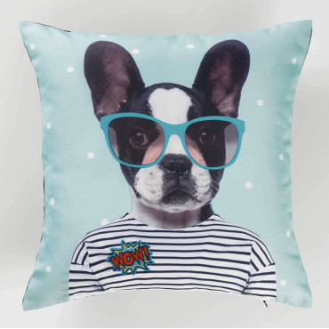 Housse De Coussin - 40 x 40 cm - Polyester - Imprimé Chien WOW