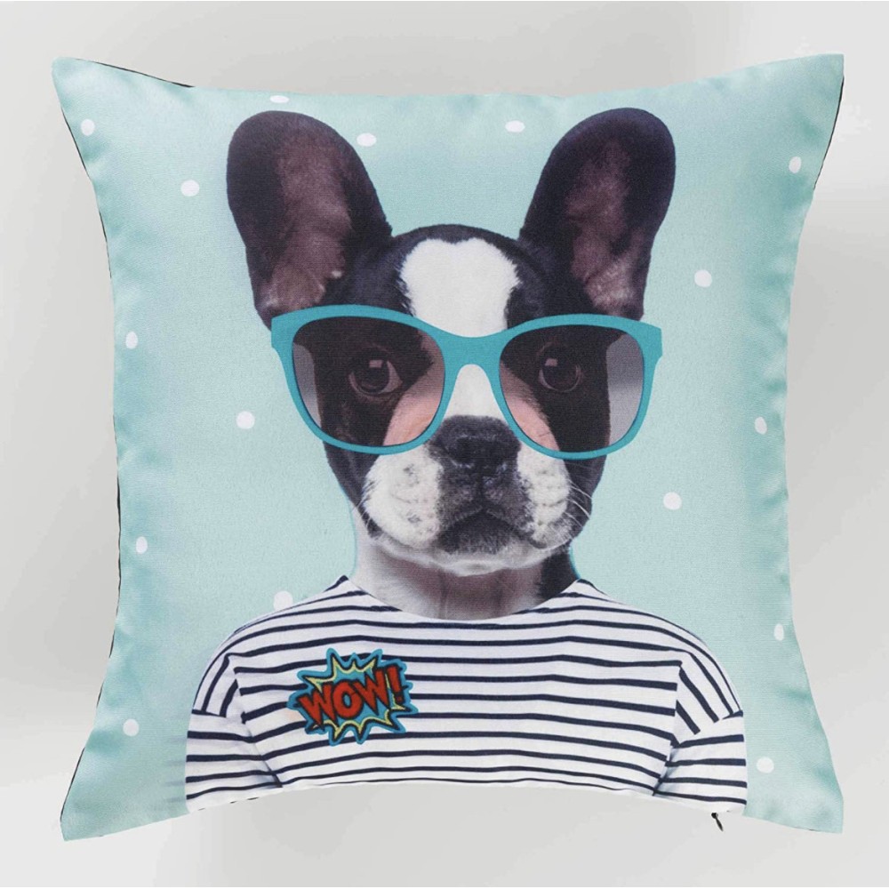 Housse De Coussin - 40 x 40 cm - Polyester - Imprimé Chien WOW