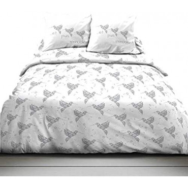 Parure de lit Origasie - 220 x 240 cm – Housse de couette + Taies d'oreiller 100 % Coton