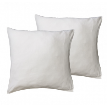Lot de 2 protèges-oreillers Blanc 100% Coton