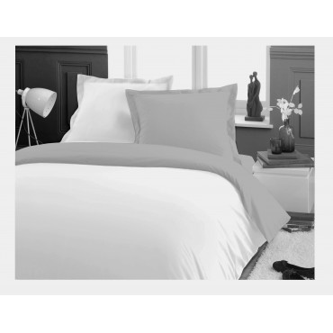 Parure de Lit Réversible 3 Pièces - Housse de Couette  + 2 Taies d'oreiller - Bicolore
