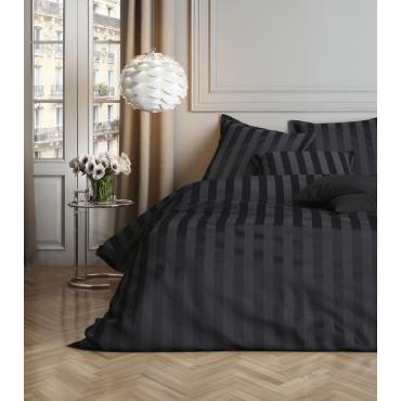 Parure de lit 100% Coton – Housse de Couette Prestige + Taies d’Oreillers 63x63cm – Satin de Coton