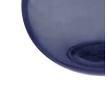 vase rond bleu