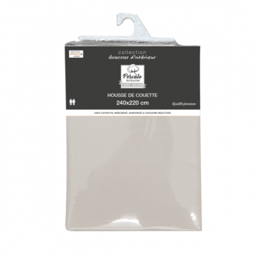 Housse de couette Percale Unie – Parure de Lit Luxe et Confort