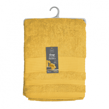 Serviette de Douche éponge – Drap de Douche 100% Coton 500g/m² – Serviette de Bain 70x130cm