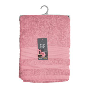 Serviette de Douche éponge – Drap de Douche 100% Coton 500g/m² – Serviette de Bain 70x130cm
