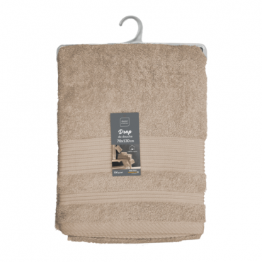 Serviette de Douche éponge – Drap de Douche 100% Coton 500g/m² – Serviette de Bain 70x130cm