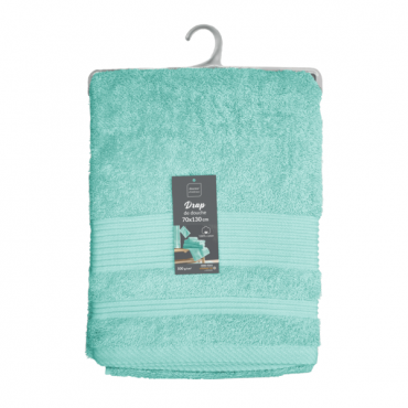 Serviette de Douche éponge – Drap de Douche 100% Coton 500g/m² – Serviette de Bain 70x130cm