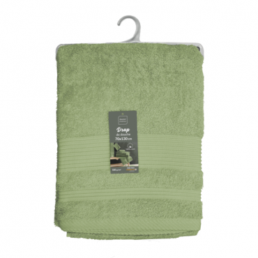 Serviette de Douche éponge – Drap de Douche 100% Coton 500g/m² – Serviette de Bain 70x130cm