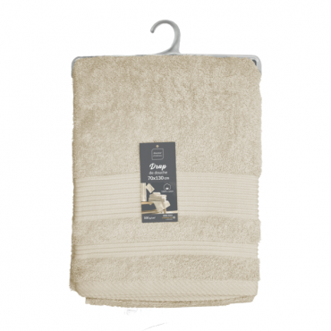 Serviette de Douche éponge – Drap de Douche 100% Coton 500g/m² – Serviette de Bain 70x130cm