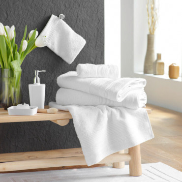 Serviette de Douche éponge – Drap de Douche 100% Coton 500g/m² – Serviette de Bain 70x130cm