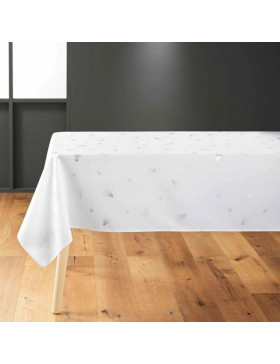 Nappe de Noël Rectangle - Tissu Antitache / Imperméable – Sapin argent  – Différentes tailles