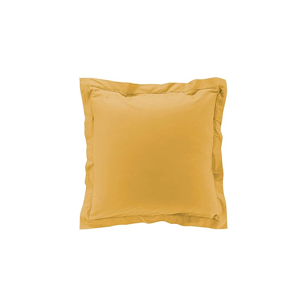 Taies d'oreiller x2 Percale 63x63 cm Jaune Taies d'oreiller x2 Percale 63x63 cm Jaune