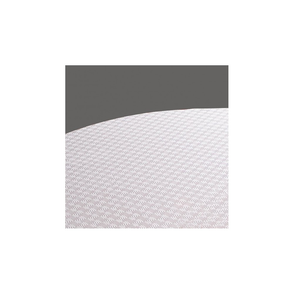 Protège Table Bulgomme Épais - Nappe Ronde 135 cm - Blanc
