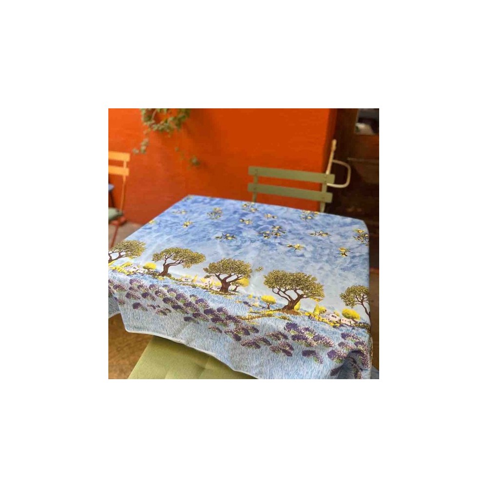 nappe arbre olivier bleu nappe arbre olivier bleu