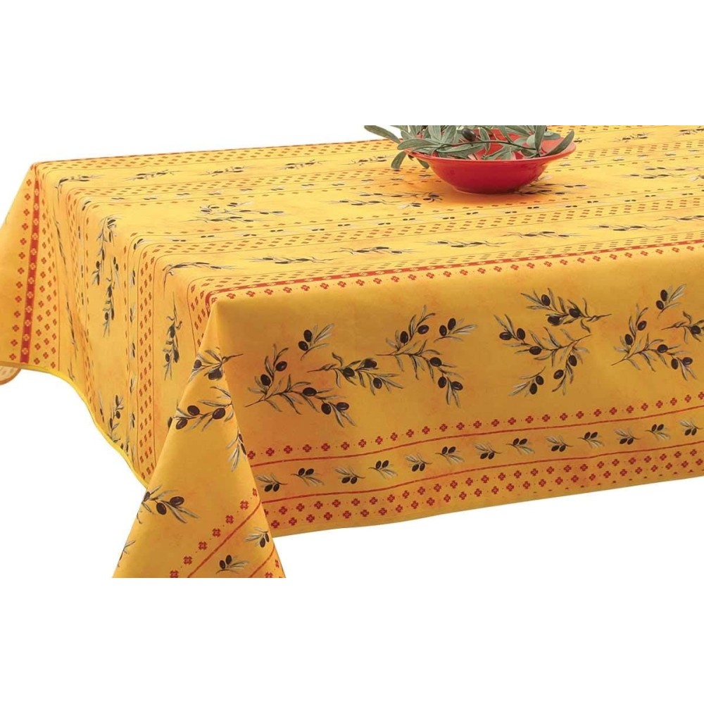 Nappe Provençale Anti-Tâche Olivou 100% Polyester