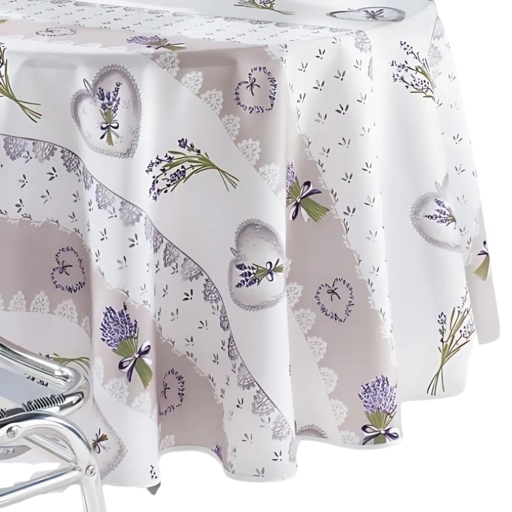 Nappe Provençale Anti-Tâche Charme Naturel 100% Polyester