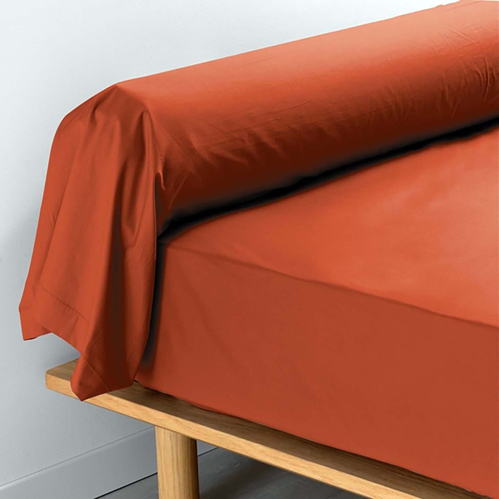 Taie De Traversin 85x185 cm Percale Rouge Argile Taie De Traversin 85x185 cm Percale Rouge Argile