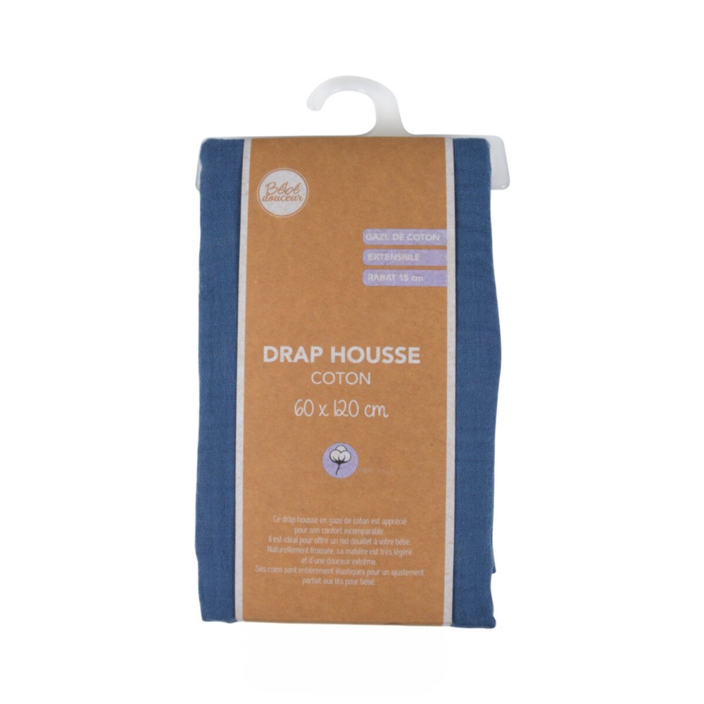 Drap-Housse Bébé 100% Gaze de Coton – Doux, Respirant et Facile à Entretenir_