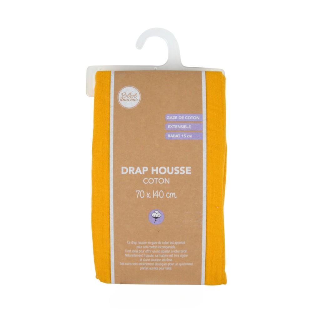 Drap-Housse Bébé 100% Gaze de Coton – Doux, Respirant et Facile à Entretenir_