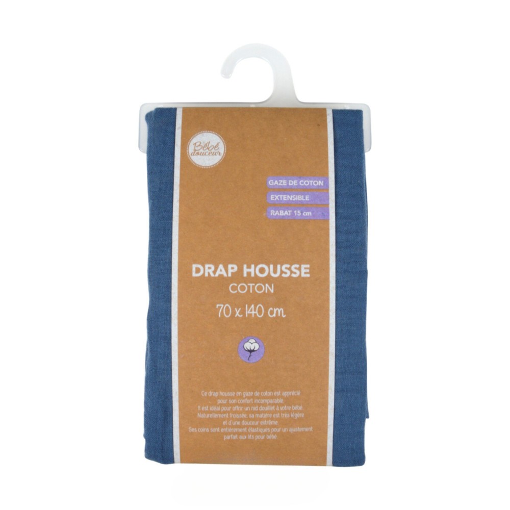 Drap-Housse Bébé 100% Gaze de Coton – Doux, Respirant et Facile à Entretenir_