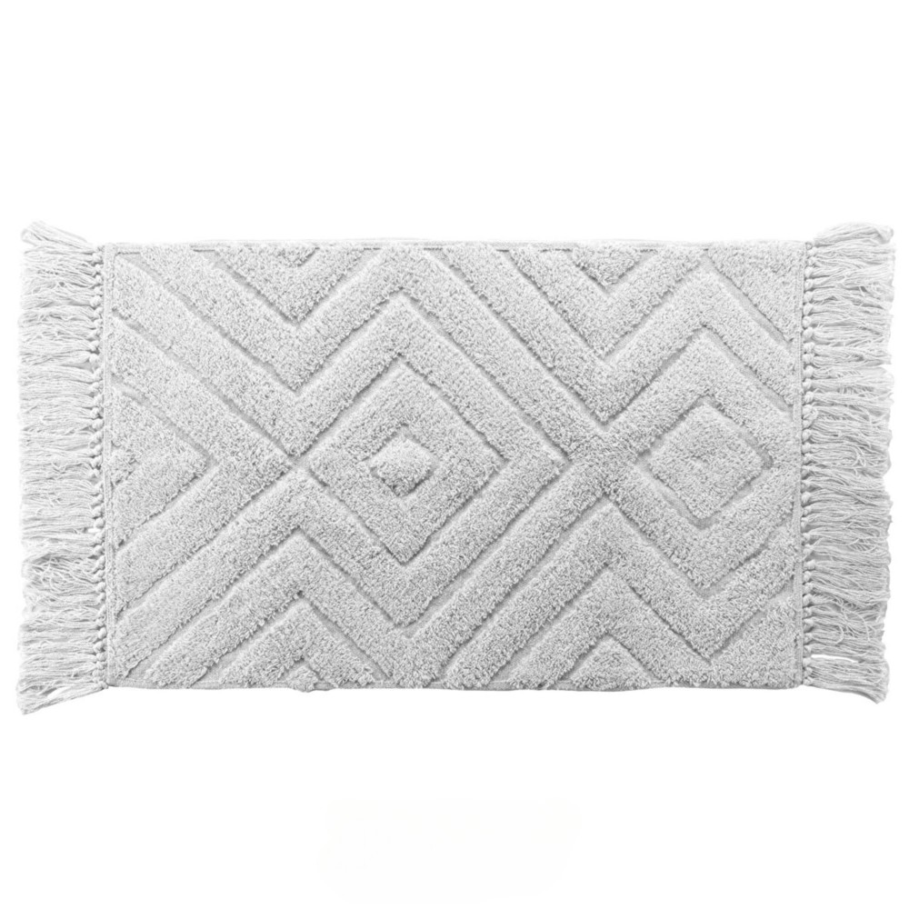 Tapis Rectangle à Franges 50 x 80 cm - Nara en Coton et Polyester