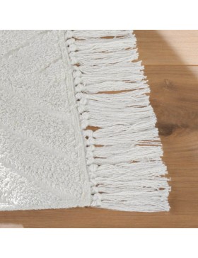 Tapis Rectangle à Franges 50 x 80 cm - Nara en Coton et Polyester