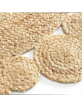 Tapis Rond 120 cm Jute Ajouré Cordou