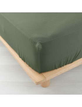 Drap Housse Gaze de coton - Bonnet 30 Cm - Plusieurs Tailles - Plusieurs Coloris