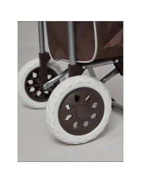 Chariot de Course, Caddie 2 Roues, Capacité de 30kg, 2 Roues, Chariot de Marché