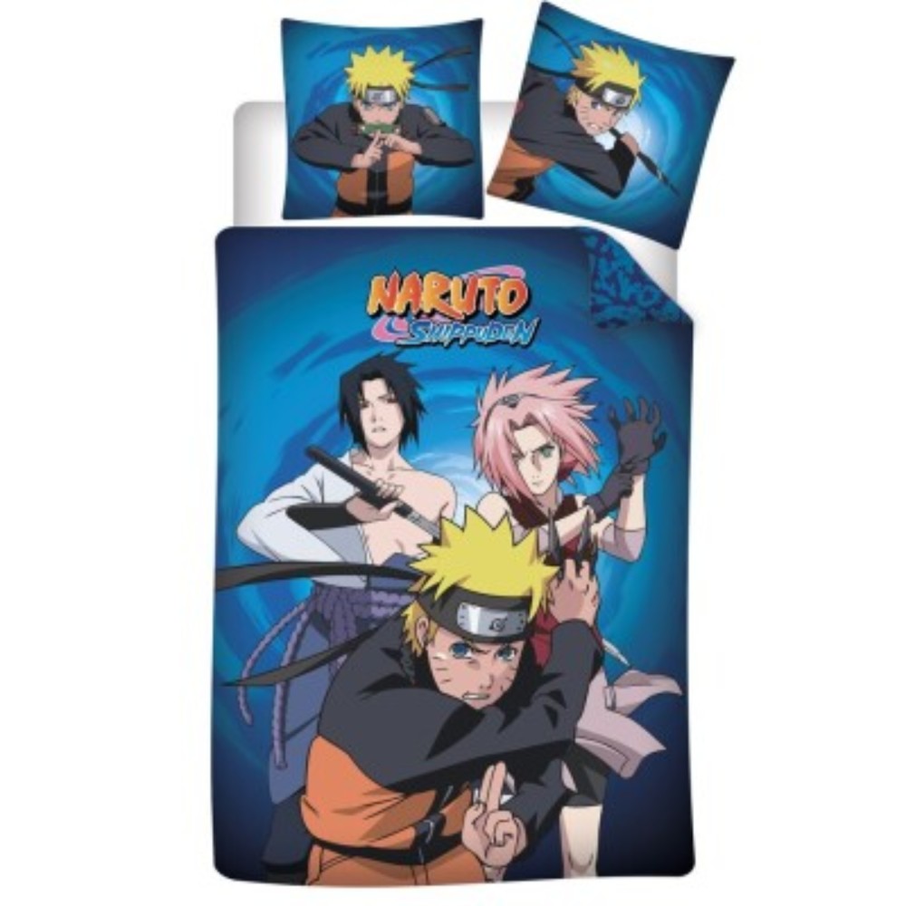 Parure de Lit Naruto Shippuden – Housse de Couette Réversible + Taie d'oreiller