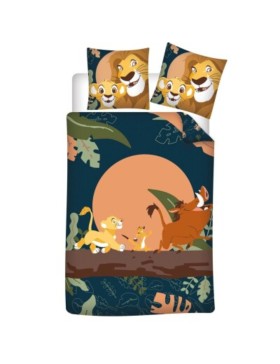 Parure de Lit Disney Le Roi Lion – Housse de Couette Réversible + Taie d'oreiller