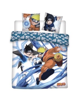 Parure de Lit Naruto – Housse de Couette Réversible 240x220 cm + 2 Taies d'oreiller 65x65 cm