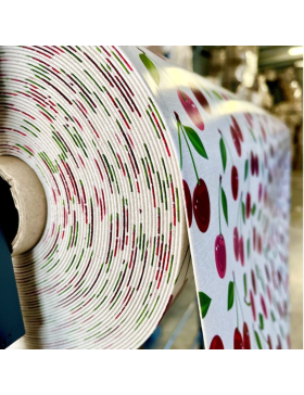 Nappe Bulgomme Imprimée Cerise - Au mètre