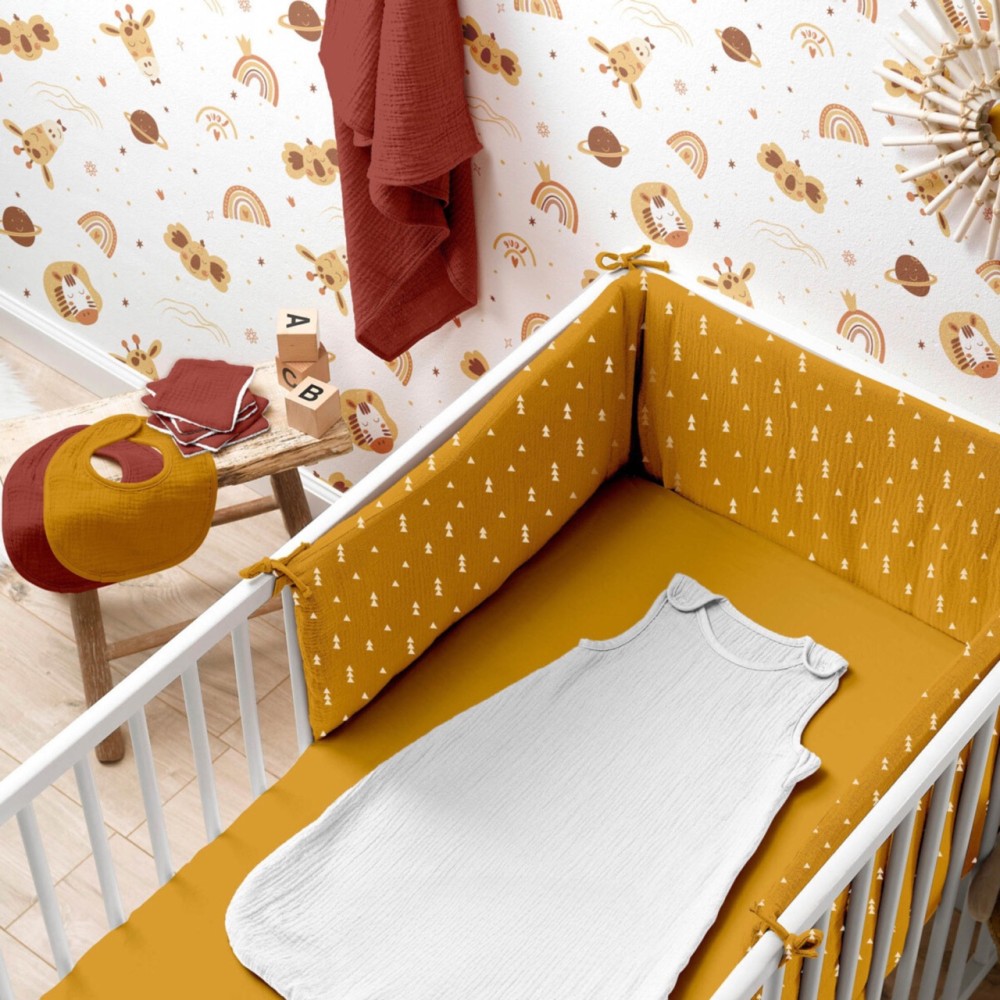 Drap-Housse Bébé 100% Gaze de Coton – Doux, Respirant et Facile à Entretenir