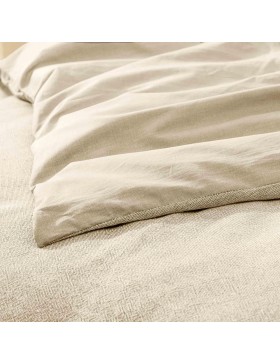 Parure de Lit 3 Pièces - 100% Coton Fils Teints - Meline