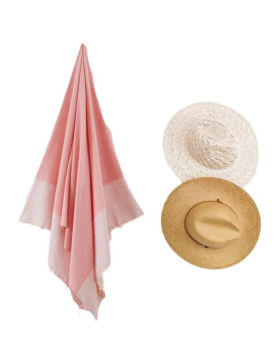 Fouta de Plage Nid d’Abeille 100% coton - Douceur et confort – Serviette de Plage - 100x200cm