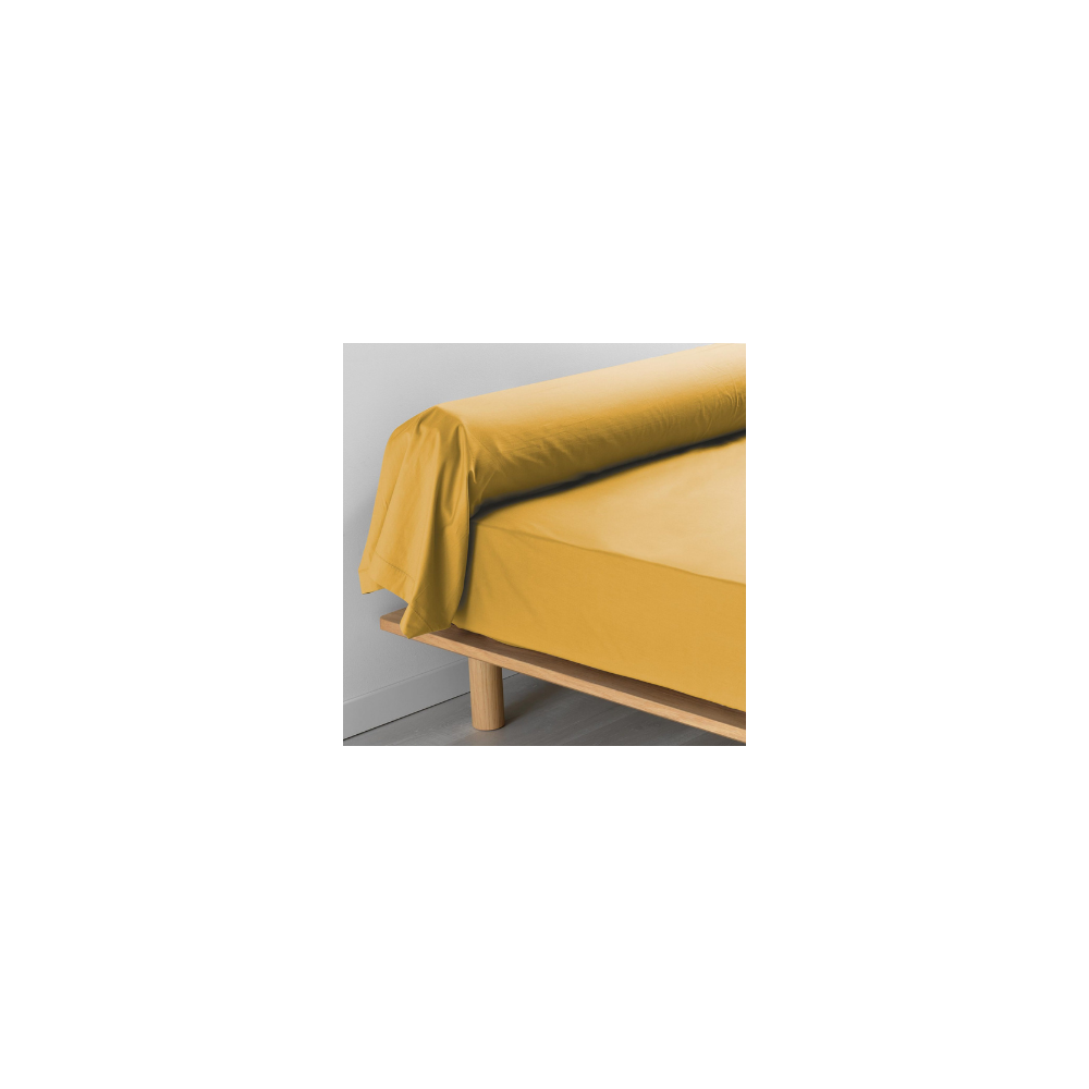 Taie De Traversin 85x185 cm Percale Jaune miel Taie De Traversin 85x185 cm Percale Jaune miel