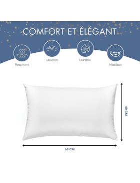 Oreiller Enfant 40x60 cm - Confort Doux et Respirant – OEKO-TEX