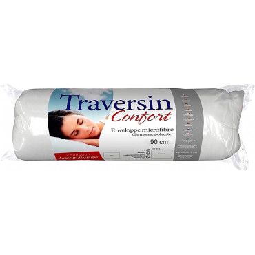 Traversin Uni Confort 90 cm x 21cm, polochon de haute qualité