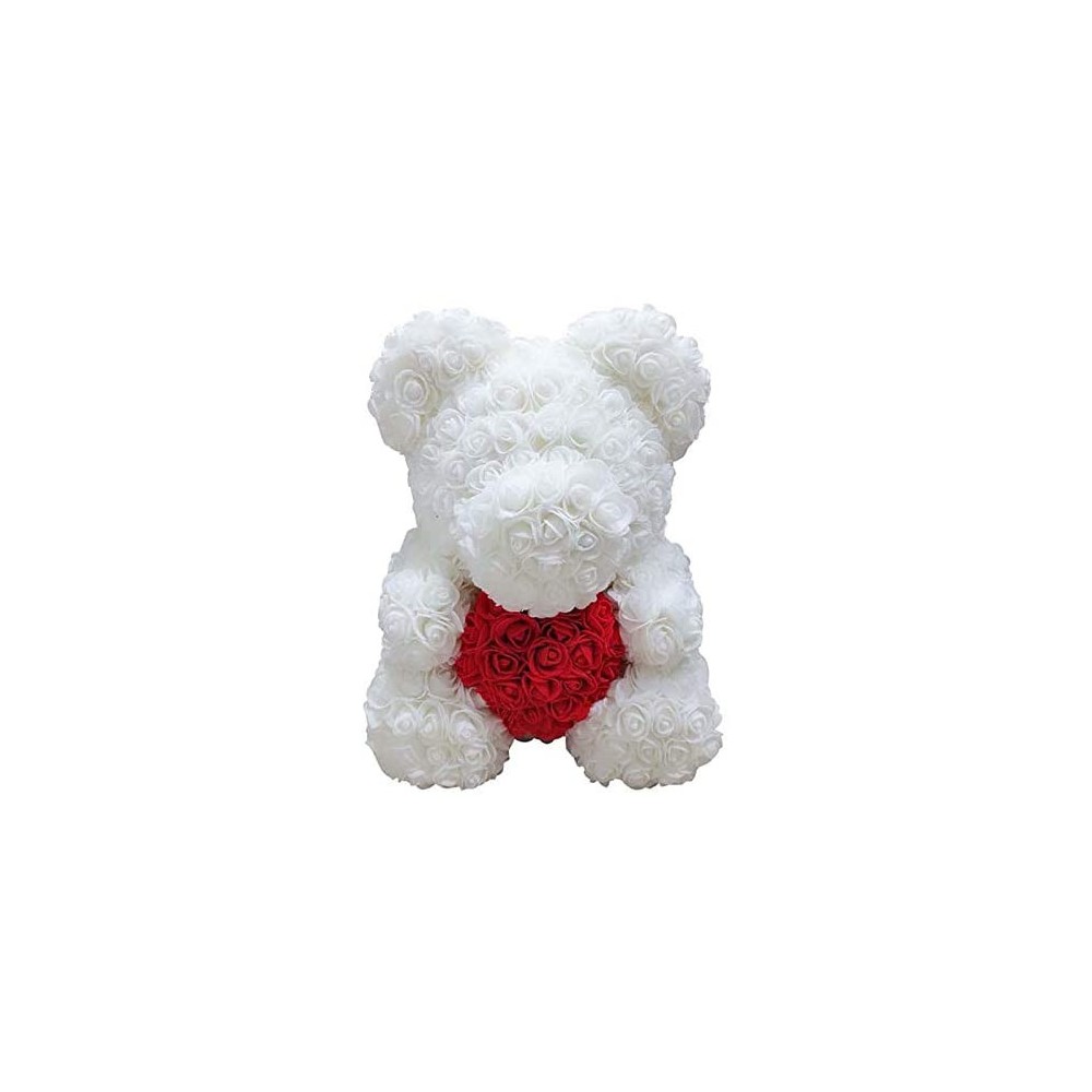 Ours en Rose avec Cœur dans sa boîte – H35cm